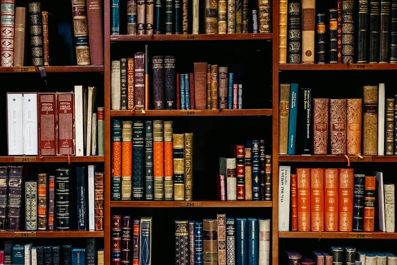 Półki z literaturą prawniczą